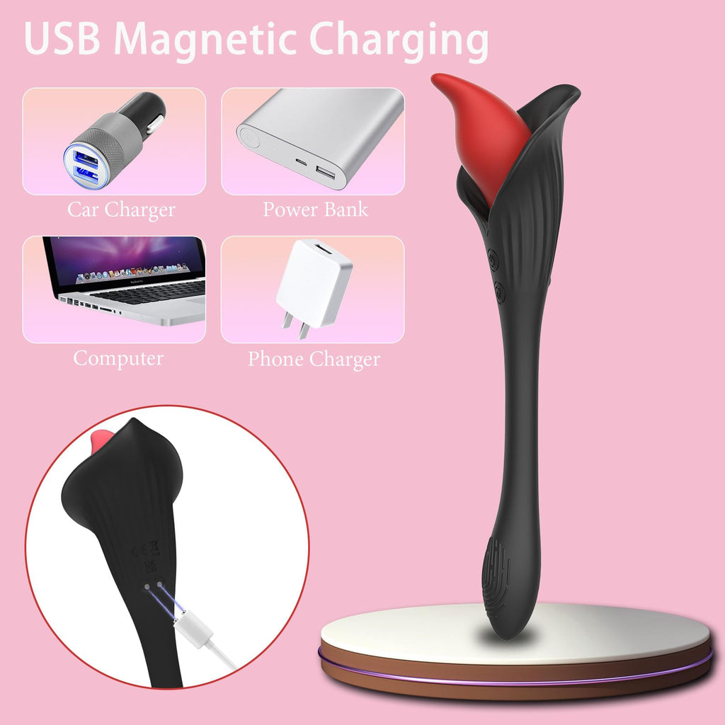 G-spot Clitoral Vibrator Sex Toys - 2 in 1 Powerful Nipple Vagina Clitoris Anal Massager Adult Toys Dildo with 10 Vibrating Mode