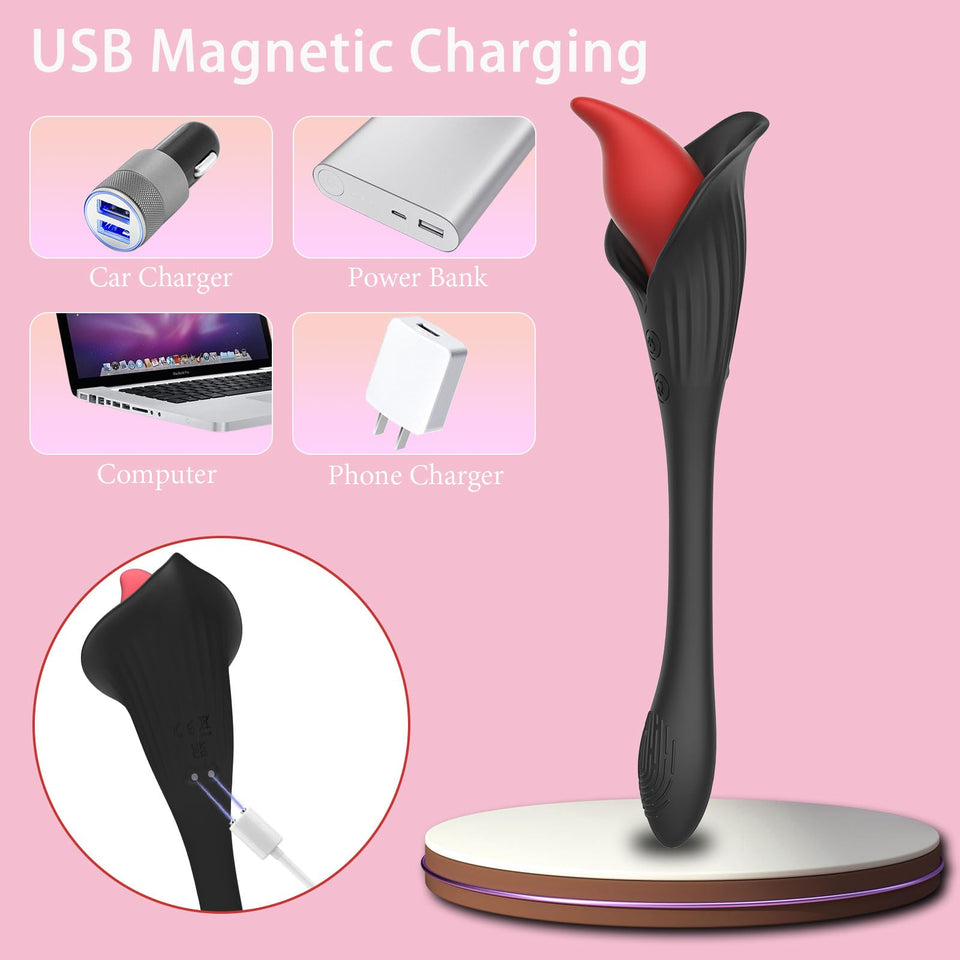 G-spot Clitoral Vibrator Sex Toys - 2 in 1 Powerful Nipple Vagina Clitoris Anal Massager Adult Toys Dildo with 10 Vibrating Mode