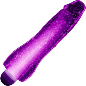 Blush glow Dicks Molly 9 Inch Soft MultiSpeed glitter Vibrator with colored Lights  Sex Toy for Women  Purple