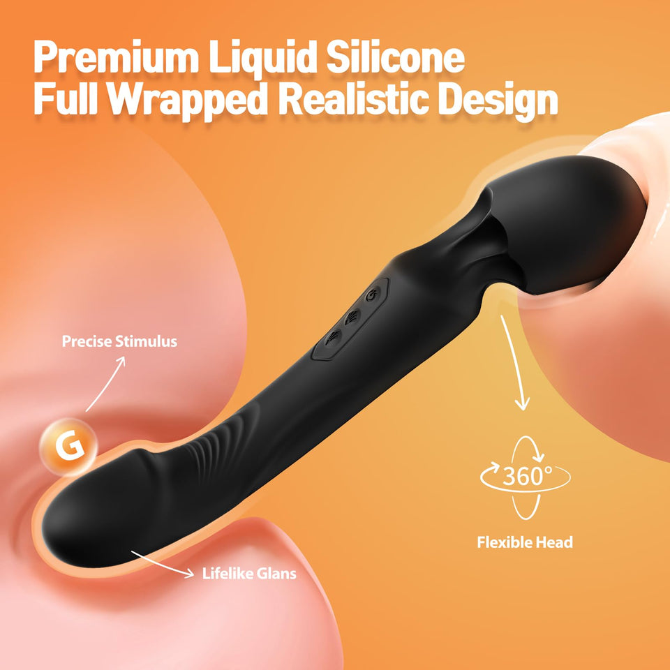 Dildo G Spot Vibrator Wand Womens Sex Toys Adult Toys with 10 Vibrations, Realistic Dildos Wand Vibrators Female Sex Toy Vibrate