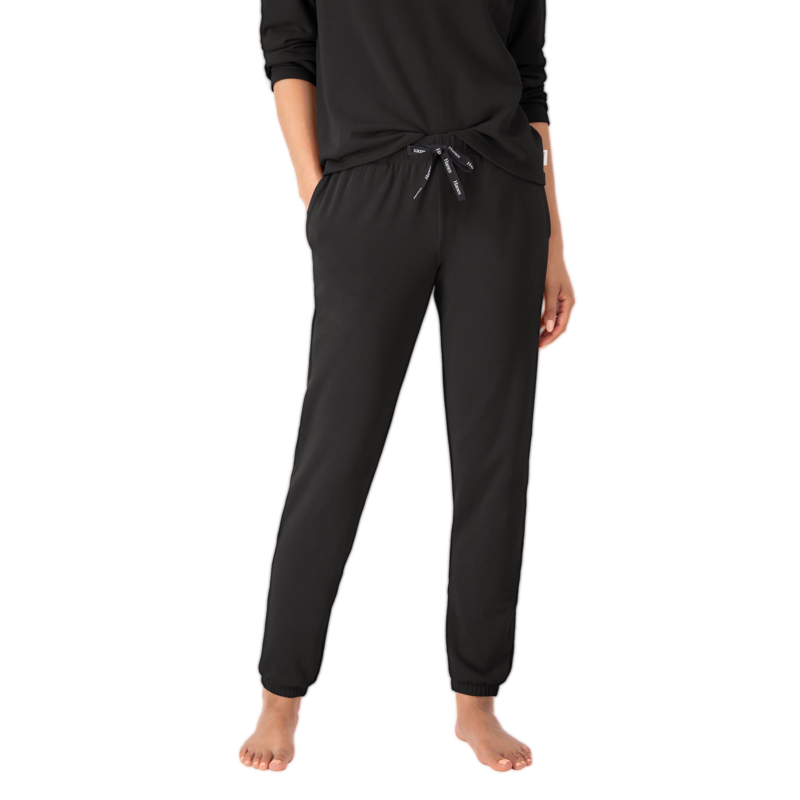 Hanes Womens Originals Comfywear French Terry Joggers, Lightweight Lounge Pants for Women, 28