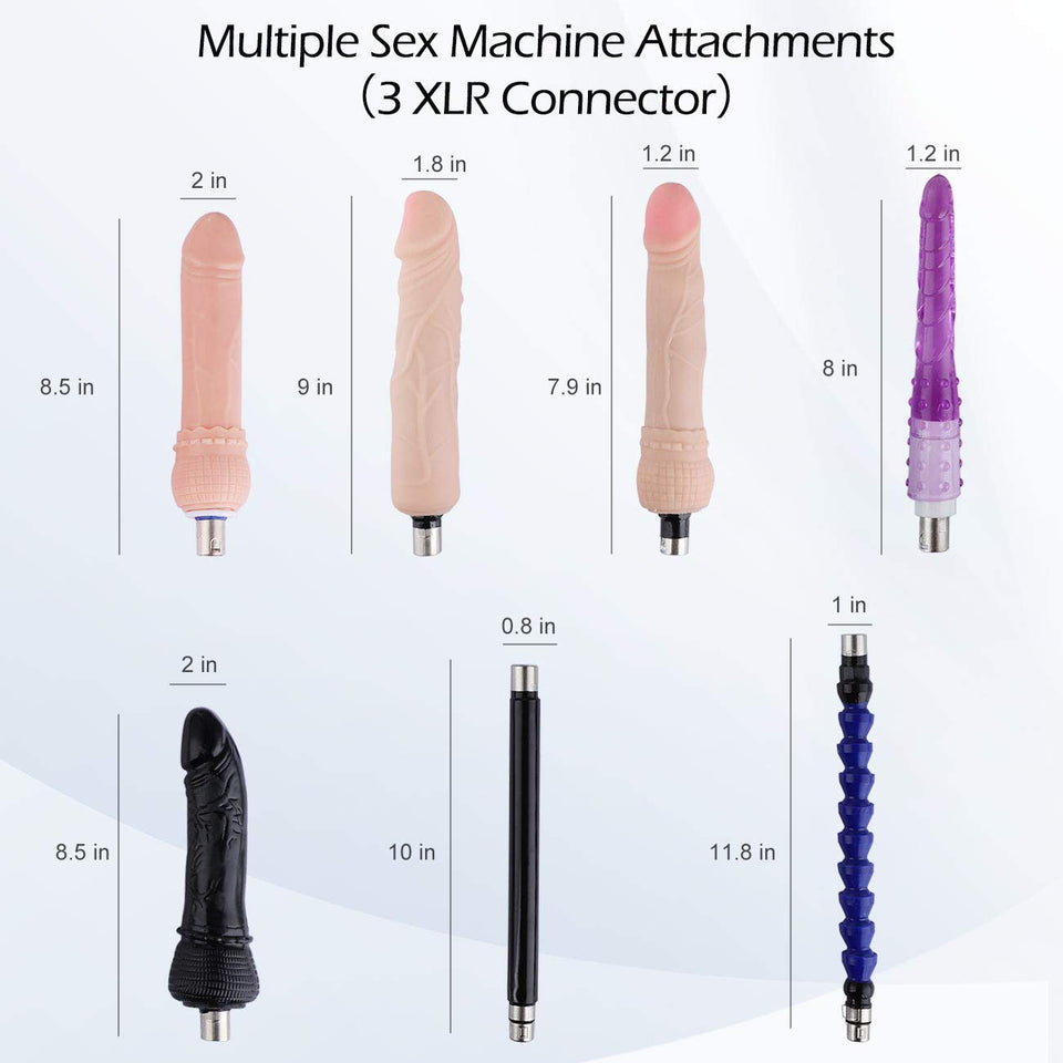 Auxfun Sex Machine Love Machine,3 Xlr Connector Thrusting Dildo Automatic Machine With 7 Attachments For Men And Women