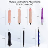 Auxfun Sex Machine Love Machine,3 Xlr Connector Thrusting Dildo Automatic Machine With 7 Attachments For Men And Women