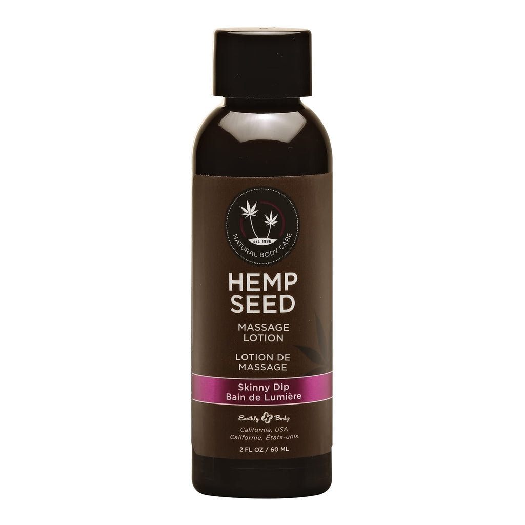 Earthly Body Hemp Seed Massage Lotion, 2.0 oz - Skinny Dip, Clear