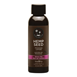 Earthly Body Hemp Seed Massage Lotion, 2.0 oz - Skinny Dip, Clear