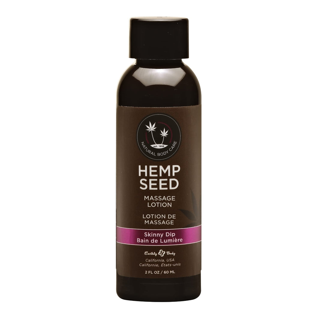 Earthly Body Hemp Seed Massage Lotion, 2.0 oz - Skinny Dip, Clear