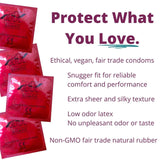 GLYDE Slimfit - Snug Fit Condoms - 36 Count - Ultra-Thin, Vegan, Non-Toxic, Smaller Size Natural Rubber Latex - 49mm for Tighter