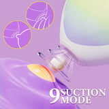 DIAMOND LOVER Sex Toy for Women - Heart Sucking Vibrator Clitoral Nipple Stimulator with 9 Modes, G spot Vibrator with Double Wa