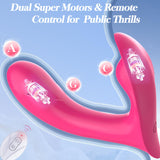 MOOLIGIRL Wearable Vibrator Sex Toys for Women - G Spot Vibrator for Clitoral Vaginal Dual Stimualtion with Dildo, Panty Vibrate