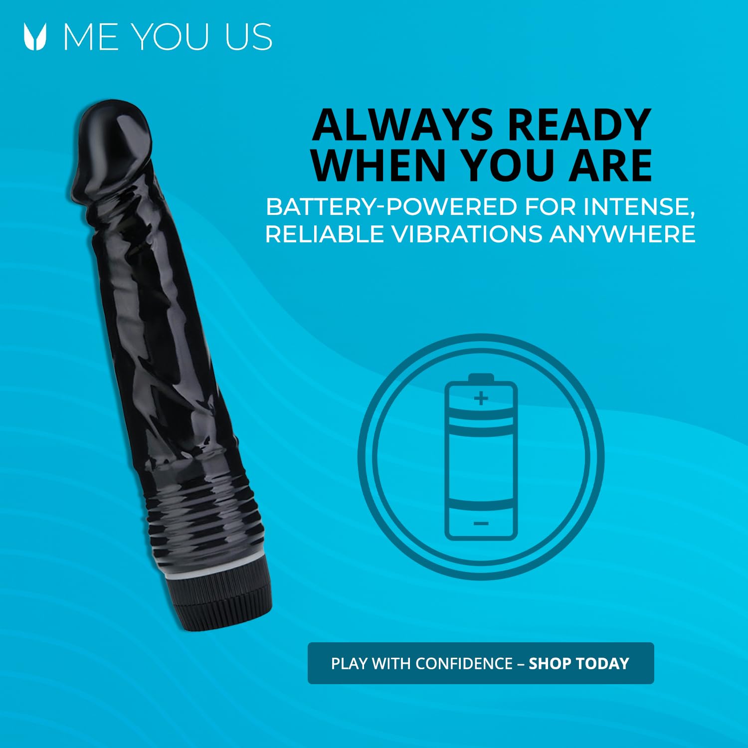 Me You Us Titan Realistic Vibrator Black