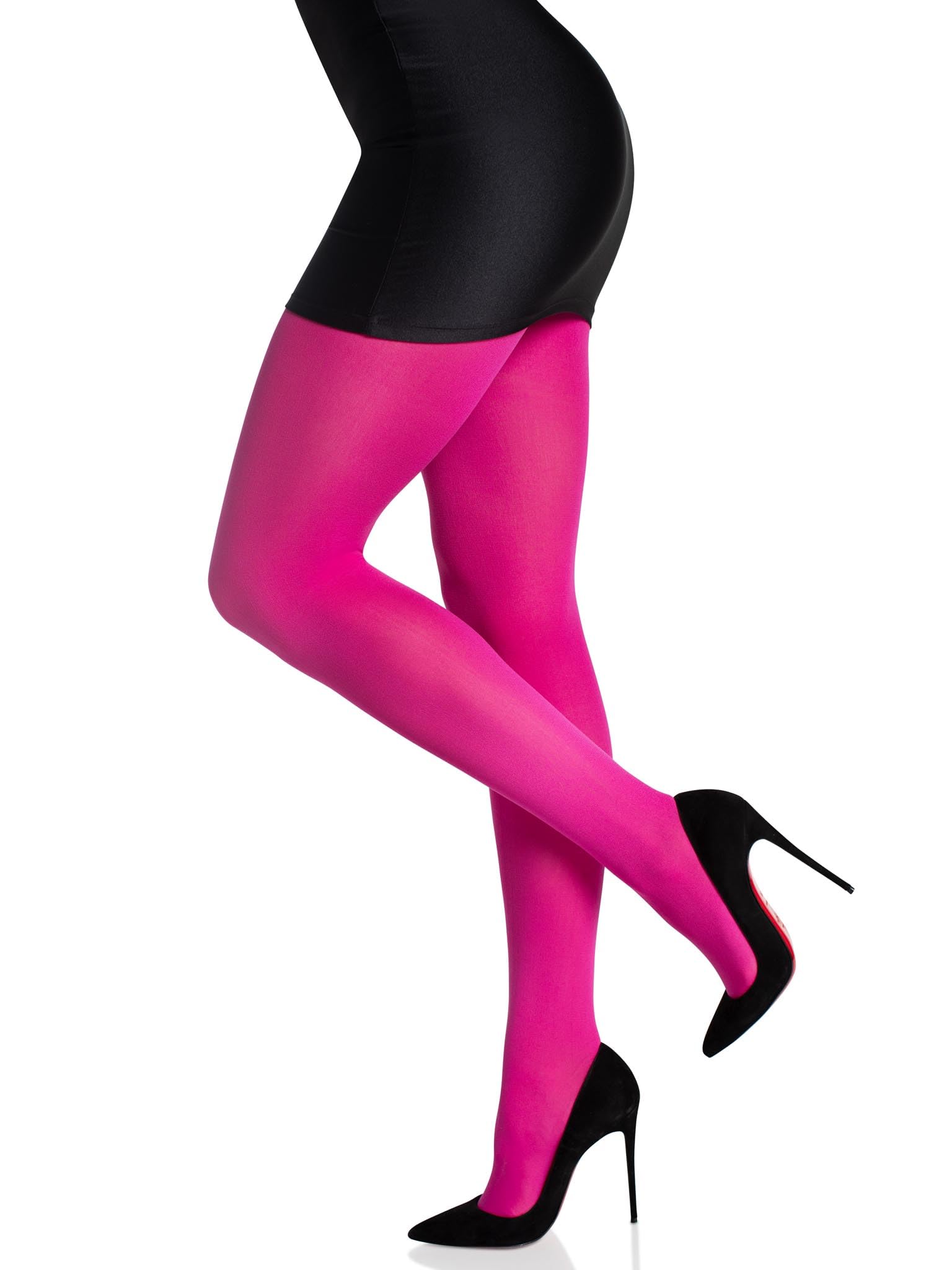 Nylon Tights O/S Fuchsia O/S F