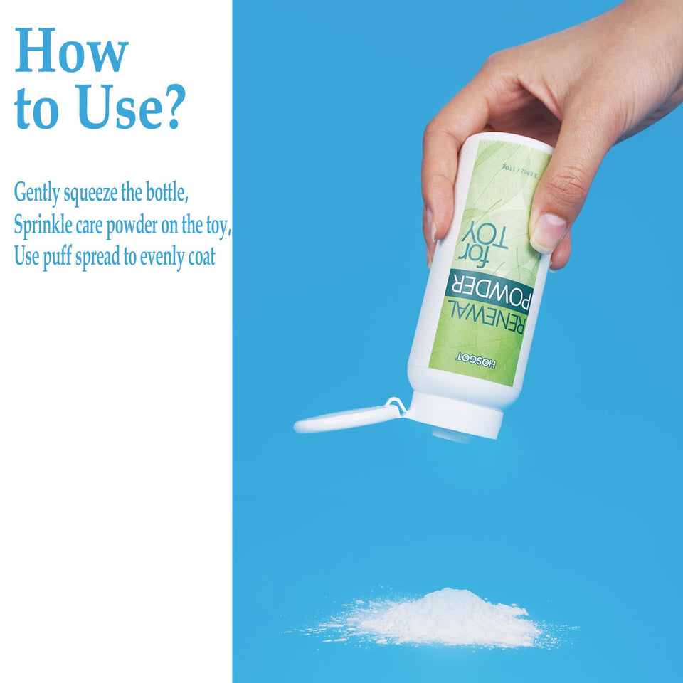 HOSGOT Renewal Powder for Sex Dolls Male Masturbator Dildo, Sex Toy Cleaner Conditioning Care Powder, Renewing Keep Dry and Not