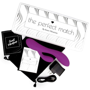 Sweet Vibrations, The Perfect Match | Flexible Rabbit Vibrator, Sex Toy for Women & Couples, G Spot, and Clitoral Stimulator Vib