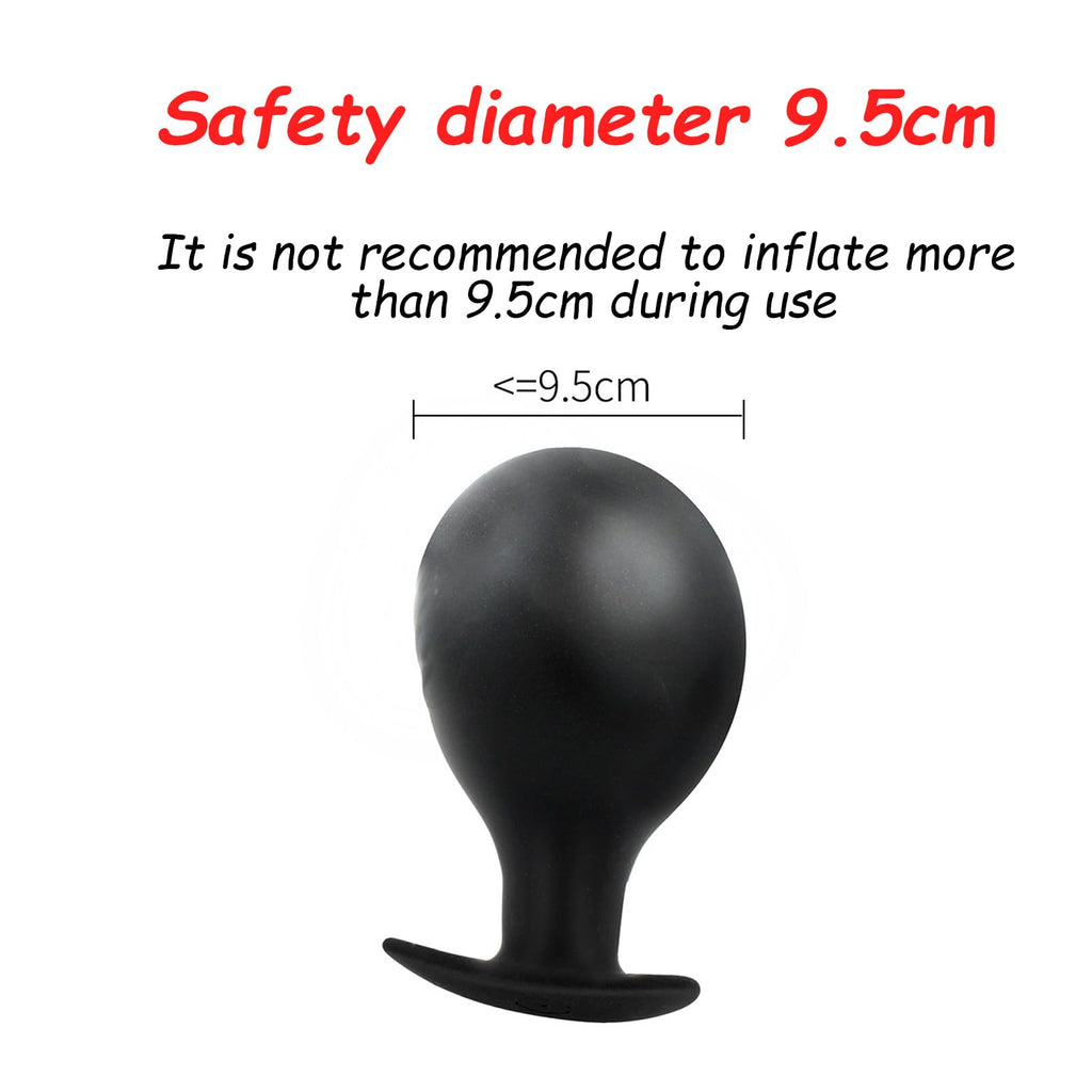 Inflatable Mouth Gag Bound Gag Leather Bondage Gag Masks,BDSM Lockable Panel Gag Adjustable Inflatable Dildo Gag Silicone Whit L
