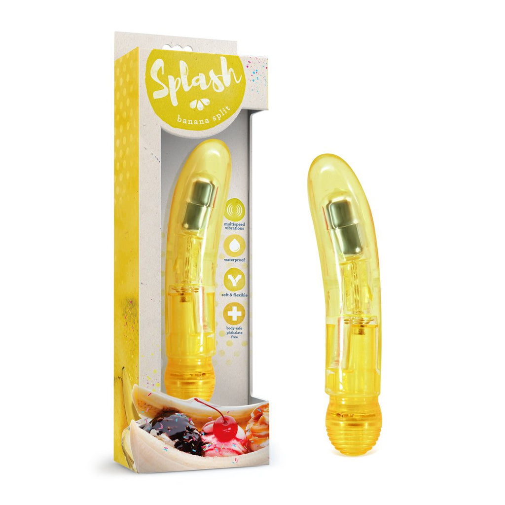 Multi Speed Soft Curved Vibrator - G Spot Stimulator - Waterproof - Sex Toy For Women - Sex Toy For Adults (Yellow)