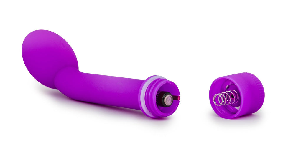 Blush G Slim Petite - G Spot Stimulator Vibrator - Sensually Rounded And Curved Satin Smooth Tip - Adjustable Vibration Speeds - Body Safe Sex Toy For Women - Purple