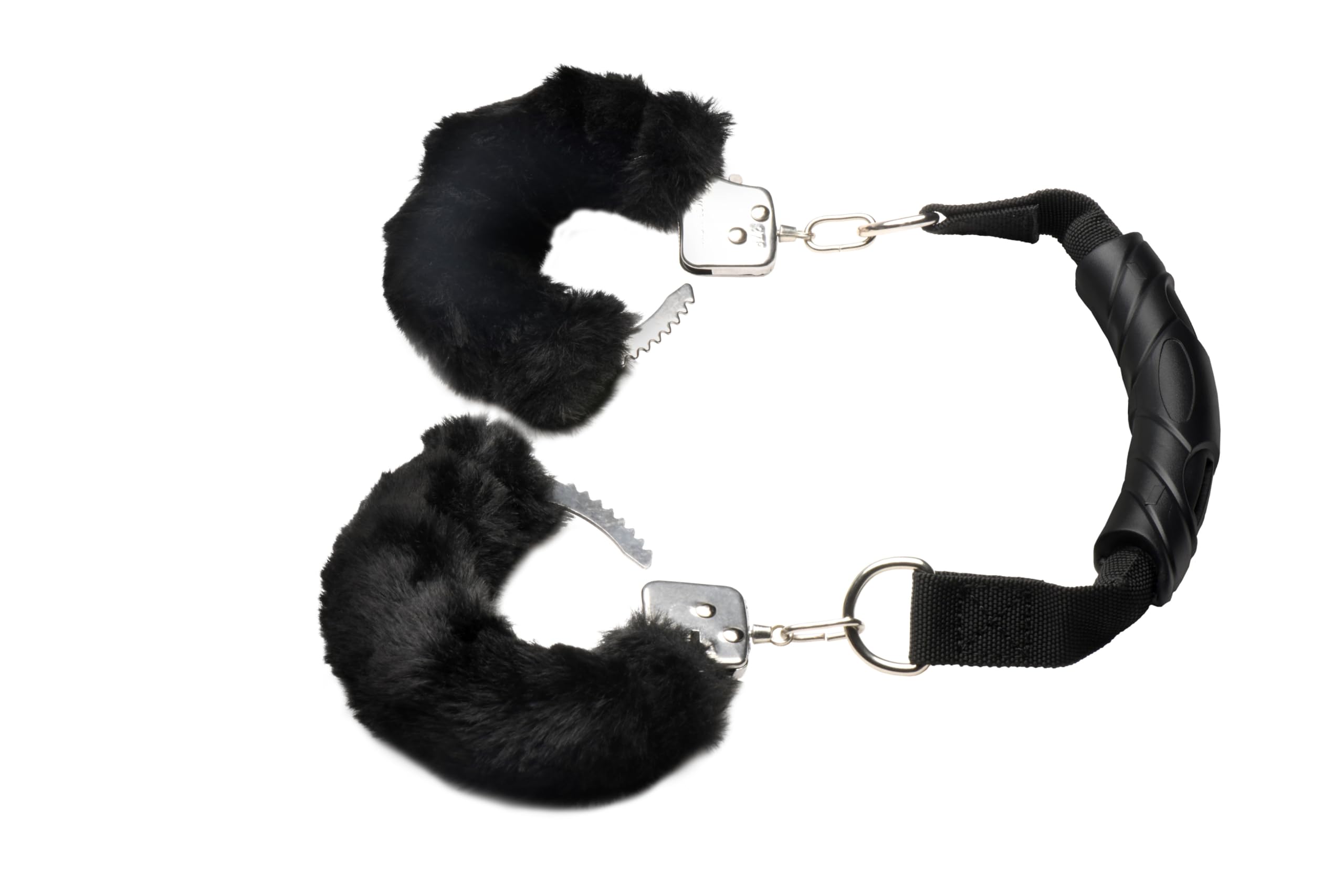 Master Series Furry Handcuffs w/ Handle