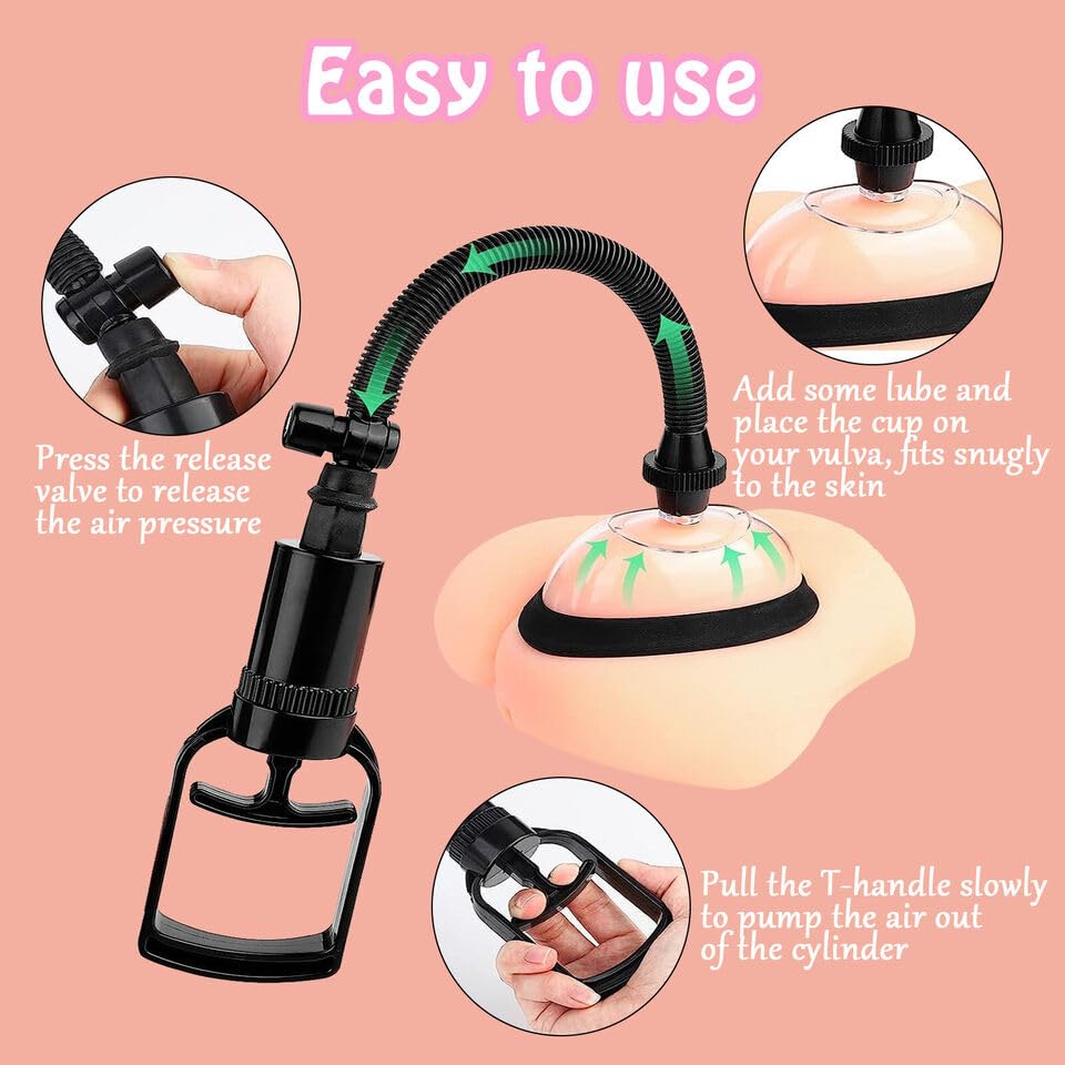 Pussy Pump Sexual Enhancers Sex Toys for Women, Manual Vagina Pump Clit Pump for Intense Stimulation, Adult Toys Clitoral Stimul
