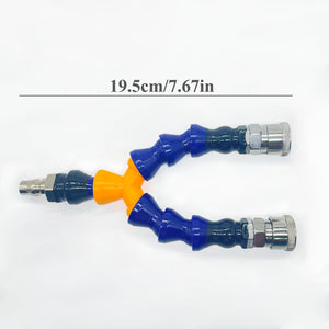 TenFruit Vac-u-Lock to Double Vac-u-Lock Adapter with Flexible Rods Sex Machine Attachment Double Penetration for Vac-u-Lock Dil