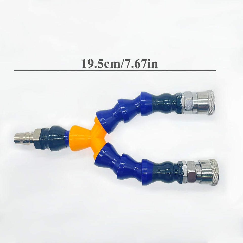 TenFruit Vac-u-Lock to Double Vac-u-Lock Adapter with Flexible Rods Sex Machine Attachment Double Penetration for Vac-u-Lock Dil