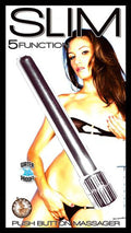 Nasstoys Slim 5 Function Massager Waterproof Silver