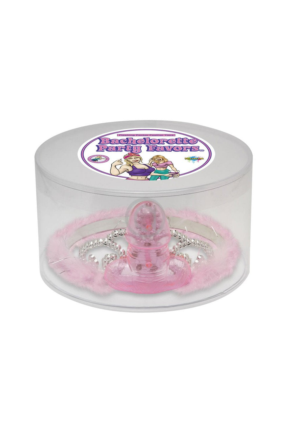 Pipedream Flashing Pecker Feather Tiara Pink
