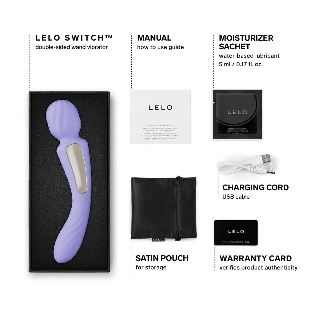 LELO SWITCH Double-Sided Wand Lilac