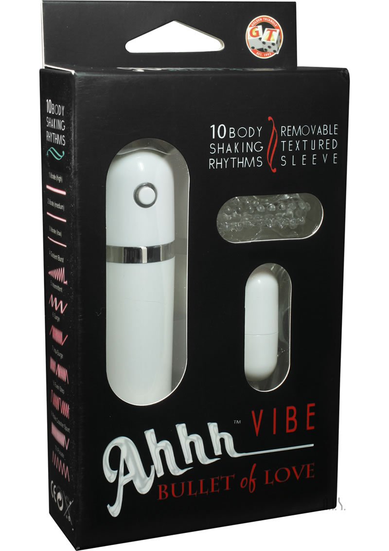 Ahhh Vibe Bullet of Love Remote Control Bullet  White