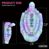 Multi-Purpose Fantasy Cyan Sex Foreplay Grinder, Glow Soft at Night Uniquely Designed Monster Waterproof Foreplay Grinder, Suita