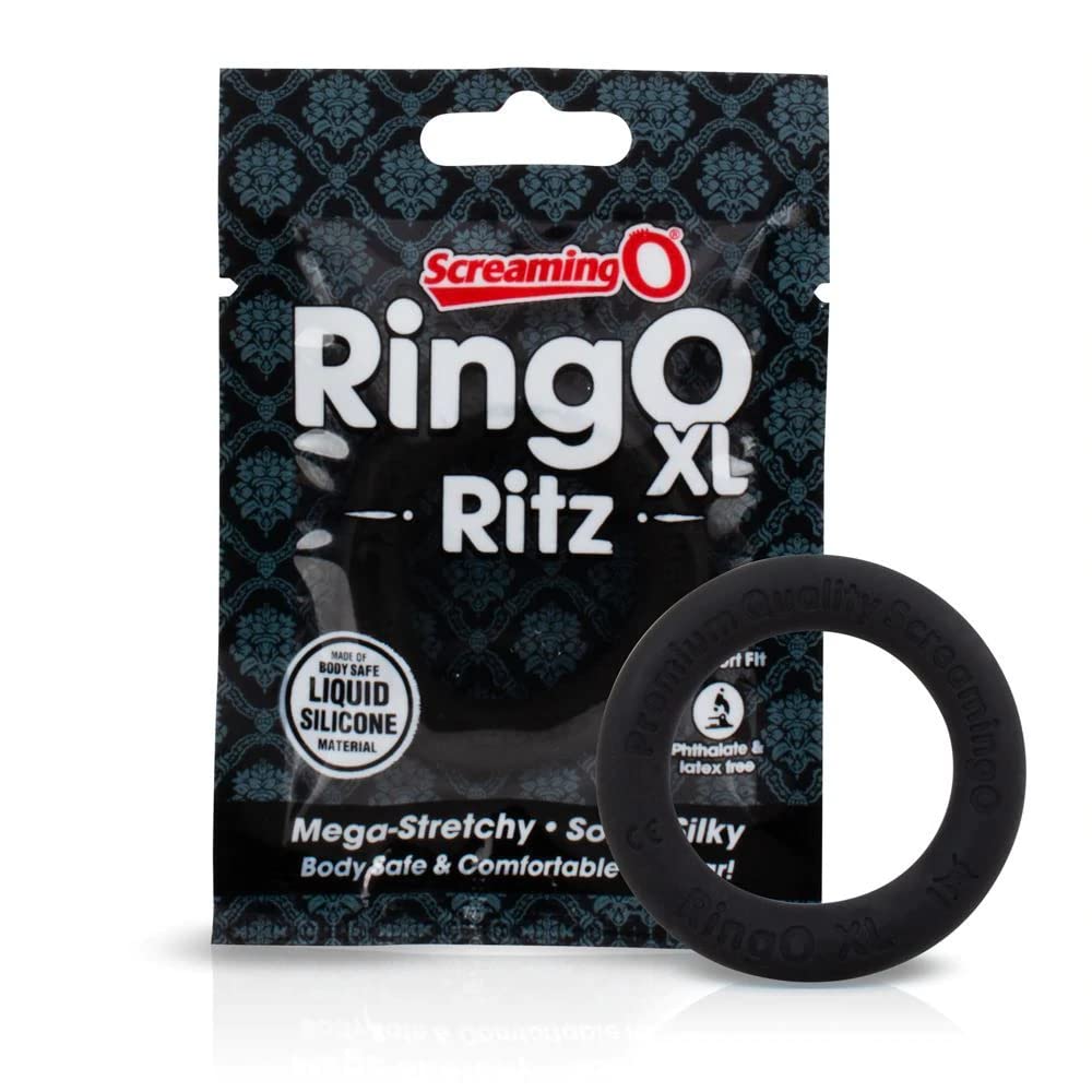 Screaming O Ringo Ritz Xl Mega Stretchy Silicone Cock Ring (Blue)