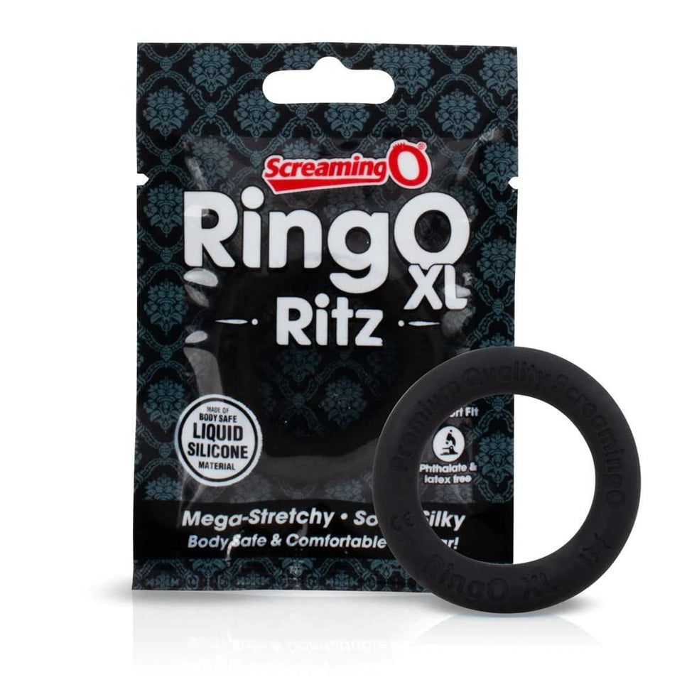 Screaming O Ringo Ritz Xl Mega Stretchy Silicone Cock Ring (Blue)