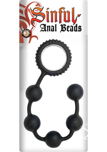 Nasstoys Sinful Anal Beads, Black, 4.25 Ounce