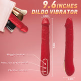 Women Sex Toys 9.6 Inch G Spot Vibrator, Realistic Silicone Huge Dildo Vibrator with 3 Wriggling & 10 Vibrating Modes Adult Toys