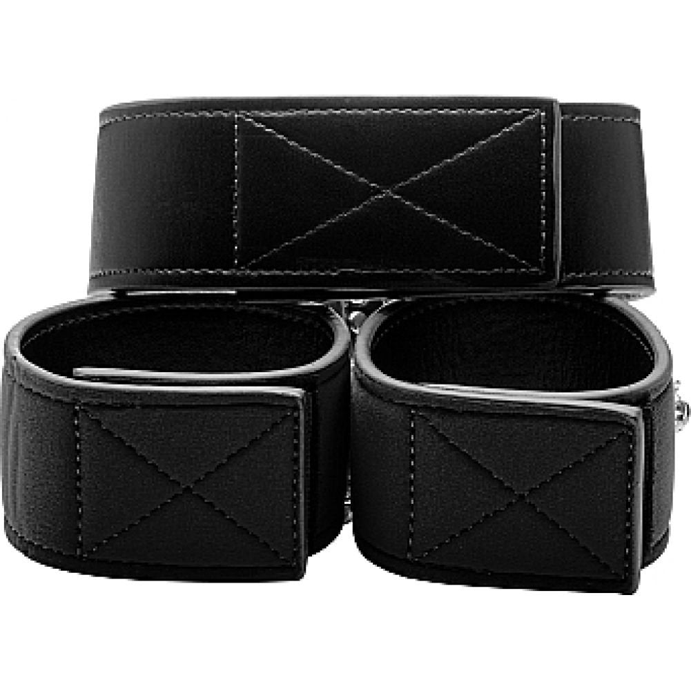 (Wd) Reversible Collar & Wrist Cuffs Black