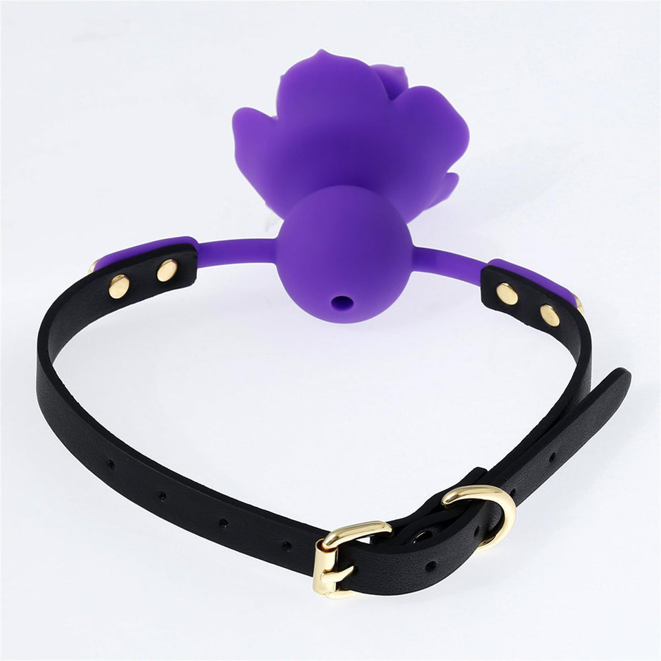 Sex Toy Mouth Breathable Roses Ball Gag Bondage Gags & Muzzles Penis Gag BDSM Sex Toys for Woman, Fetish Adult Games Sex Slave F