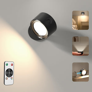 1Pcs Led Wall Mounted Lights, Rgb Ambience Wall Sconces Lamp With 3000Mah Rechargeable Battery, 3 Color Temperatures & Dimmable