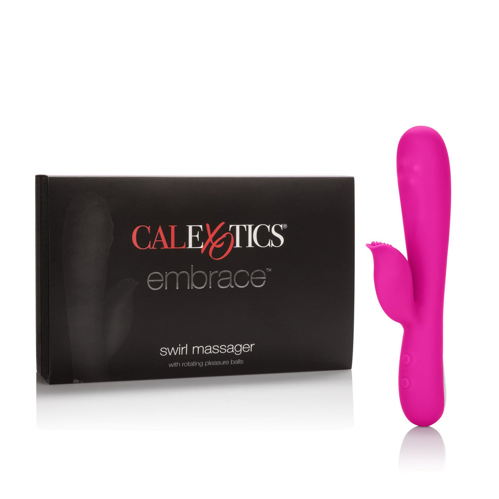 Calexotics Embrace Swirl Massager - Waterproof Vibrator Toys For Couples - Adult Sex Clitoral G Spot Massager - Pink