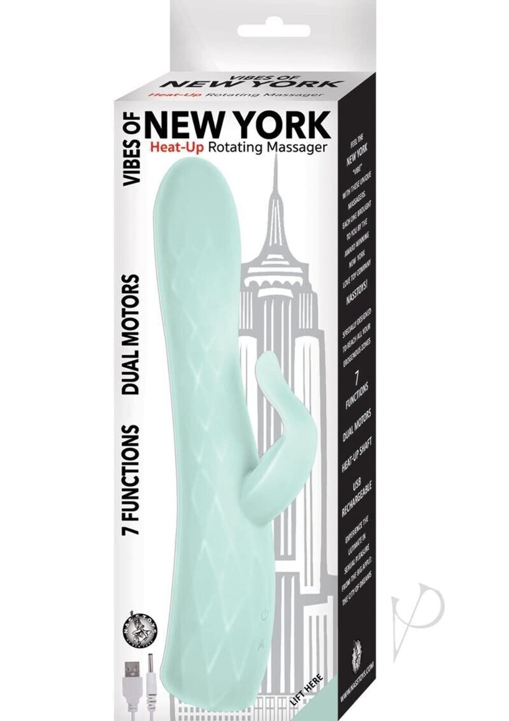 (WD) VIBES OF NEW YORK HEAT-UP ROTATING MASSAGER AQUA