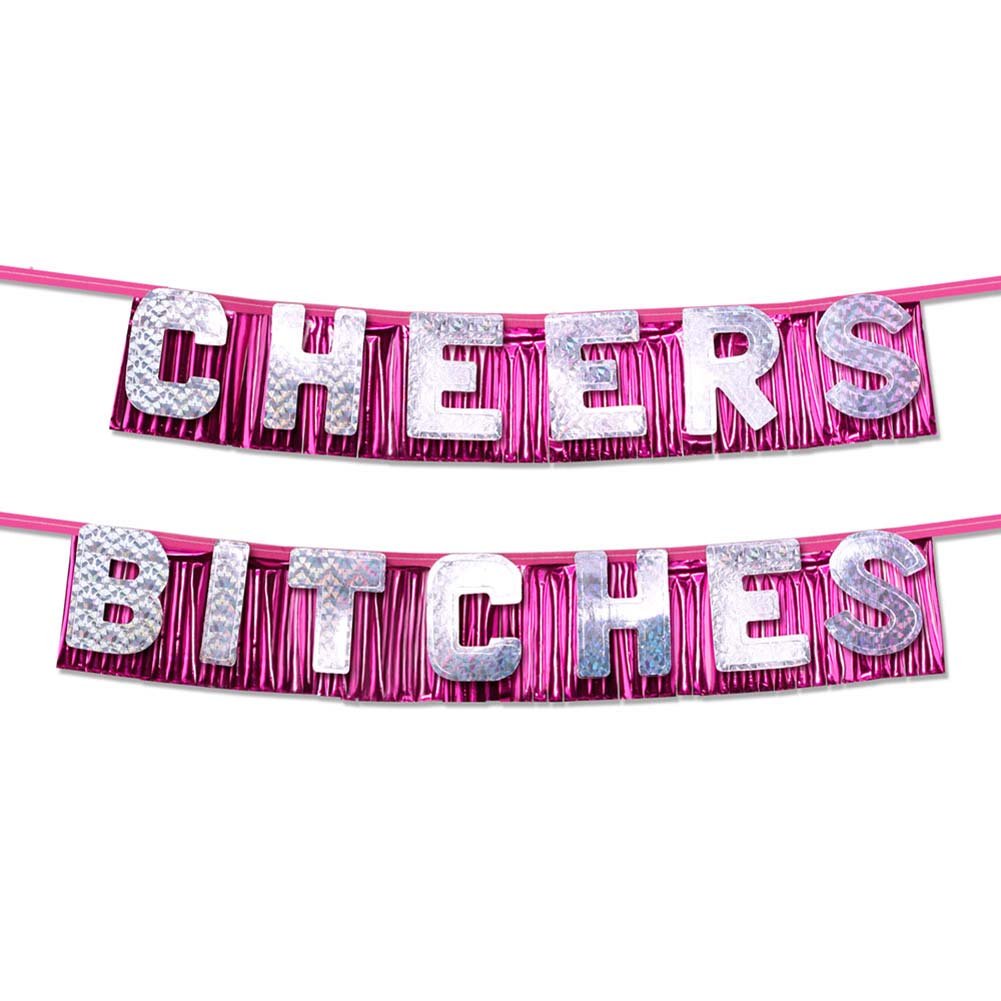 Pipedream Bachelorette Party Favors Cheers Bitches Party Banner