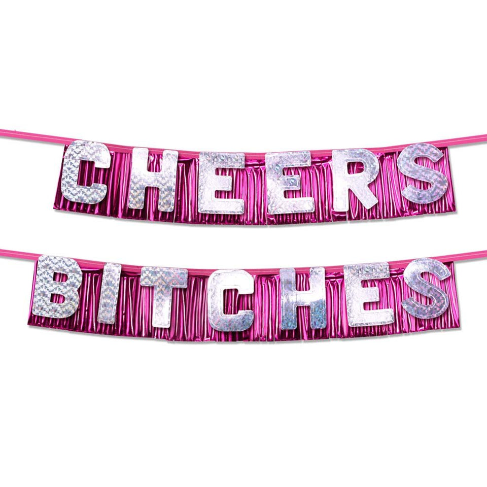 Pipedream Bachelorette Party Favors Cheers Bitches Party Banner