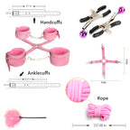 BDSM Restraints Sex Toys 15 Pcs for Couples Bondage Kits Fetish Bed Restraints Set for Beginners SM Adult Games Spanking Paddle
