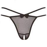 Crotchless Femme Fatale Panty - Small/Medium - Black