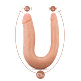 Blush Novelties Doctor Double - 12 Inch Double Dildo - Platinum Cured Purio Silicone - Ultrasilk Smooth - U Shaped For Easy Thru