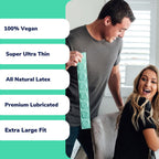 Royal Extra Large Ultra Thin Vegan Condoms - Premium Lubricated Condom Pack - Unflavored Lubricant, Organic Latex Rubber - Odorless, Slim, Natural Feel - Safe & Durable Male Contraceptives - 20 Count