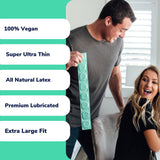 Royal Extra Large Ultra Thin Vegan Condoms - Premium Lubricated Condom Pack - Unflavored Lubricant, Organic Latex Rubber - Odorless, Slim, Natural Feel - Safe & Durable Male Contraceptives - 20 Count