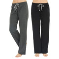 U2SKIIN 2 Pack Pajama Pants for Women Soft, Comfortable Womens Lounge Pajama Pants Lightweight Sleep Pj Bottoms for Women(Black/