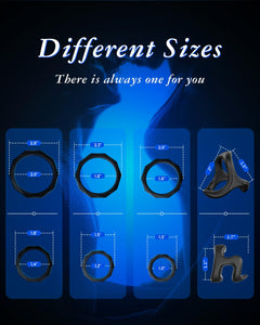 Sex Toys Penis Ring Silicone Cock Rings for Men Erection Sex, 8 Sizes Cockring Erectile Dysfunction Rings Cock Sexual Stimulatio