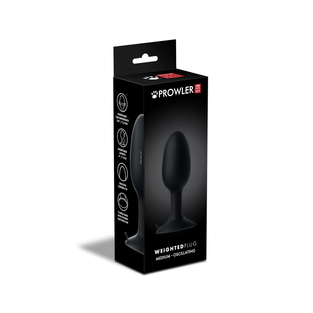 Prowler Red Weighted Butt Plug Black M