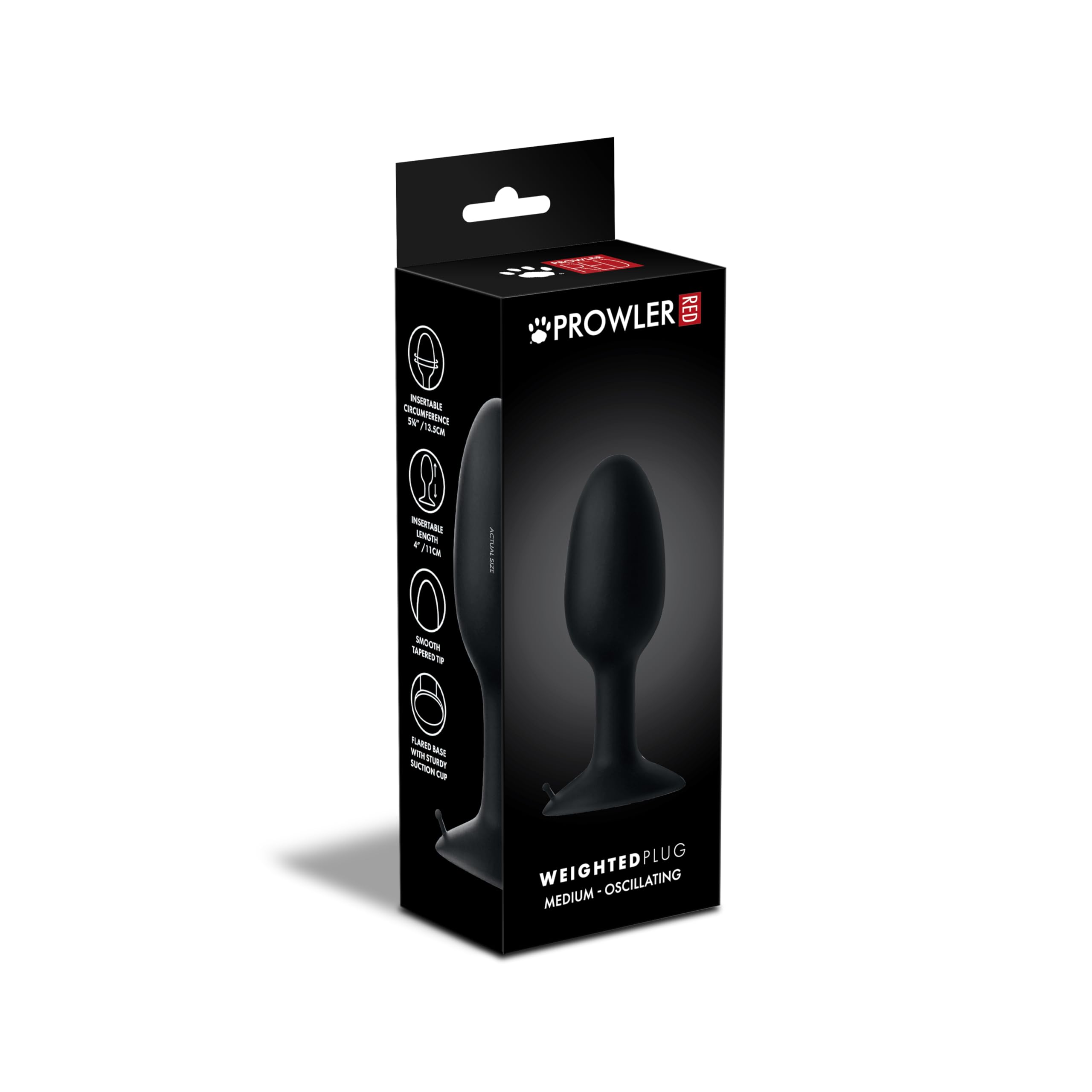 Prowler Red Weighted Butt Plug Black M