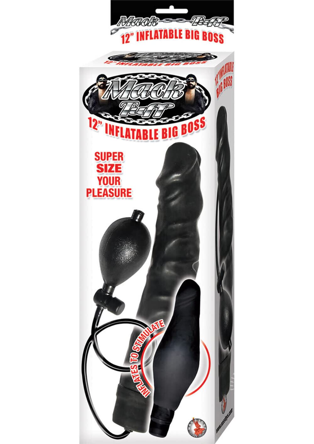 Mack Tuff Big Boss Inflatable Black Dildo
